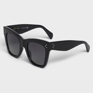 Celine CAT EYE SUNGLASSES WITH ACETATE FRAMES (black)